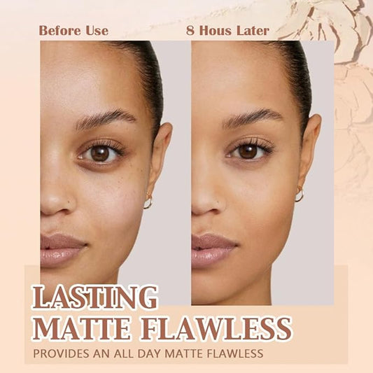 Pressed Matte Face Powder Makeup & Setting Powder for Poreless Wrinkle Blurring Contour Concealer Finishing,Lightweight,High Coverage,Shine Control, N.W 10g (03#)