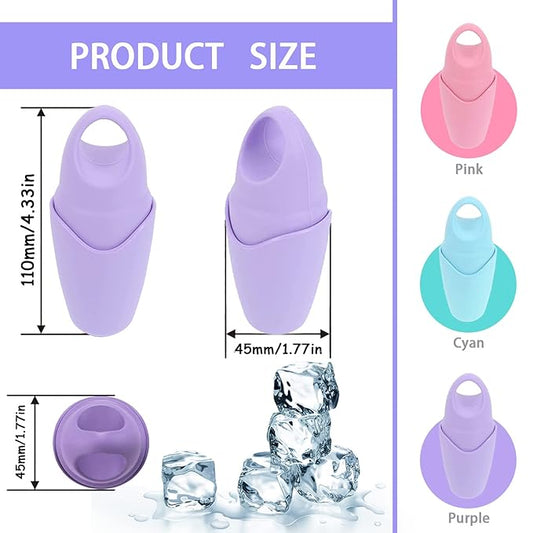Ice Roller for Face and Eye, Ice face roller,Gua Sha Facial Tools, Facial ice roller, Skin Care Tools,Ice mold for face… (purple-eyes)