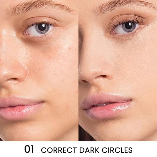 Kaely Tri Color Concealer Pot,Color Correcting Concealer for Dark Circles Spots,3 Color Cream Concealer Full Coverage,Foundation Contour Makeup Palettes,under Eye Brightener corrector de ojeras,01