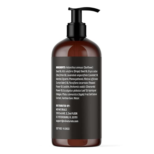 Lavender Massage Oil with Collagen and Stem Cells - Skin Firming Therapy Oil for Cellulite and Quick Absorption on Bum, Thighs, and Belly by M3 Naturals (Pack of 2)