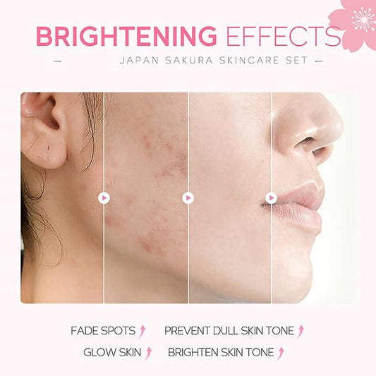 Skincare Gifts For Teenage Girls,Cherry Blossom Skincare Sets,Facial kit,Pamper Sets For Women Gifts,Skin Care Sets & Kits (SetA)