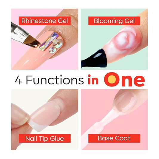 modelones 9 in One Nail Glue for Press Ons, Clear Tips, Acrylic Nails