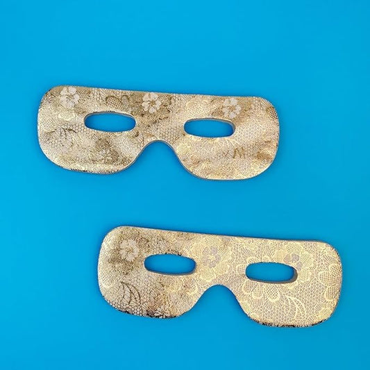 100PCS Gold DIY Eye Mask Under Eye Patches Pre-Cut Nose Paper Film Eye Pad Cooling Eye Patch for Puffy Eyes Spa Skincare