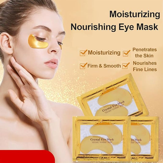 30 Pairs Lip Mask & 24K Gold Gel Eye Masks,Crystal Collagen Eye Patches for Puffy Eyes,Moisture Lip Care Mask Reducing Fine Lines,For Anti-Ageing & Anti Chapped,Effectively Nourishes the Lip&Eye Skin