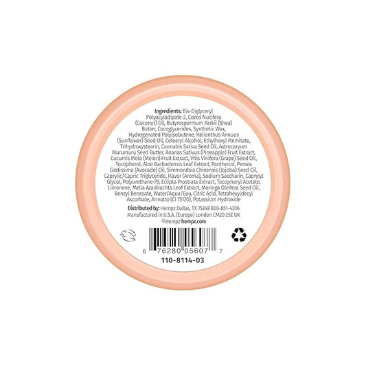 Hempz Hydrating Lip Sleeping Mask - Sweet Pineapple & Honey Melon (.70 Oz.) | Overnight Hydrating Lip Balm with Sweet Pineapple & Honey Melon Herbal Lip Sunscreen .15 oz. SPF 15