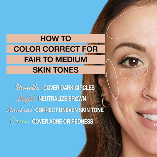 Kaely PROFESSIONAL MAKEUP Correcting Concealer Stick,Medium Coverage Concealer Crayon,under Eye Brightener Concealer for Dark Circles,corrector de ojeras,Lightweight,Vegan,03 LIGHT PINK