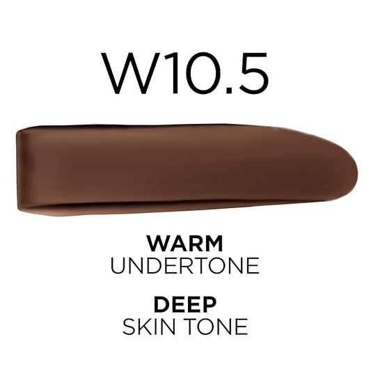 L'Oreal Paris True Match Super-Blendable Foundation, Medium Coverage Liquid Foundation Makeup, W10.5, Deep, 1 Fl Oz