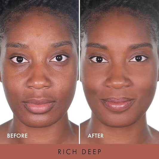 Wander Beauty Wanderlust Powder Foundation - Rich Deep - Blurs & Evens Skin Tone - Perfects & Hydrates With Hyaluronic Acid, Aloe, Honeysuckle, & Vitamin E - Lightweight, Buildable Coverage - 0.31 oz