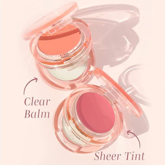 Wander Beauty Double Date Lip & Cheek - Honeymoon/Swipe - 4-in-1 Cream Blush & Lip Tint - Blush, Lip Moisturizer, Lip Balm, & Eye Gloss - Multitasking Eye, Cheek, & Lip Makeup With Green Tea - 0.07 oz