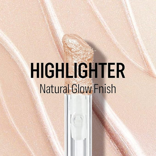 KYDA Liquid Highlighter, High Glossy Face Illuminator, Radiant Glow Liquid Filter, Silky Creamy Face Enhancing Makeup, Buildable Formula-Starlight