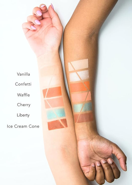 M2U NYC Eyeshadow Palette, Eye Shadow, Makeup Palette, Eye Shadow Palette Makeup, Makeup Palettes, 6 Tones/Shades, Multiple Colors from Nude to Bold (Orange/Blue Pop Colors)