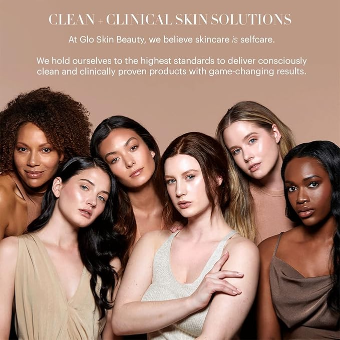 Glo Skin Beauty Clarify + Balance Skincare Set for Breakout Prone Skin - Mini Purifying Gel Cleanser, Mini Oil Free Moisturizer, Mini Beta-Clarity BHA Drops, Mini Beta-Clarity Pro 5 Liquid Exfoliant