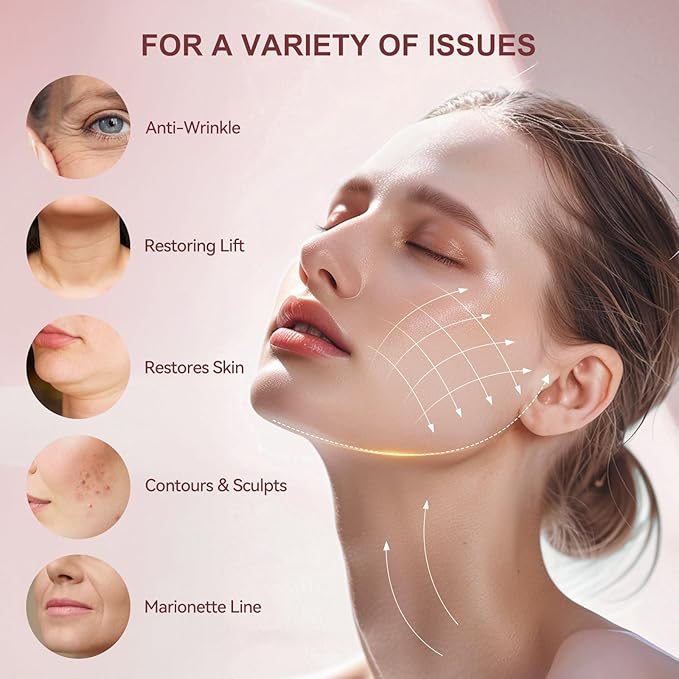JUSRON V-Line Mask Chin Up Mask Face Strap, Soft Silicone Chin Strap V Shaped Face Mask, Jaw Exerciser 23-27 Inches (Neon Purple)