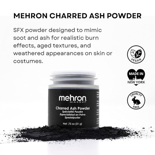 Mehron Makeup Special Effects Powder (.75 oz) (Charred Ash)