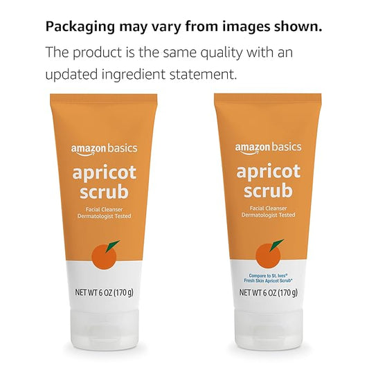 Amazon Basics Apricot Scrub Facial Cleanser, 6 Ounce (Previously Solimo)