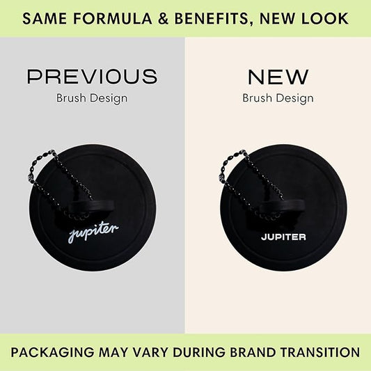 Jupiter Exfoliator Brush For Removing Dandruff & Build-Up - Detangling Scrubber For Wet or Dry Hair - Supports Circulation & Growth - For All Hair Types - Black, 2 Pack