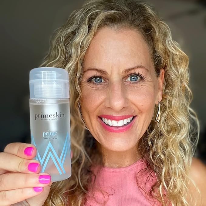 PrimeSkin Beauty Water – Deeply Hydrating Pro-Age Make-Up Remover for Mature Women – Clean, One Swipe – for All Skin Types – pH balanced, Hypoallergenic
