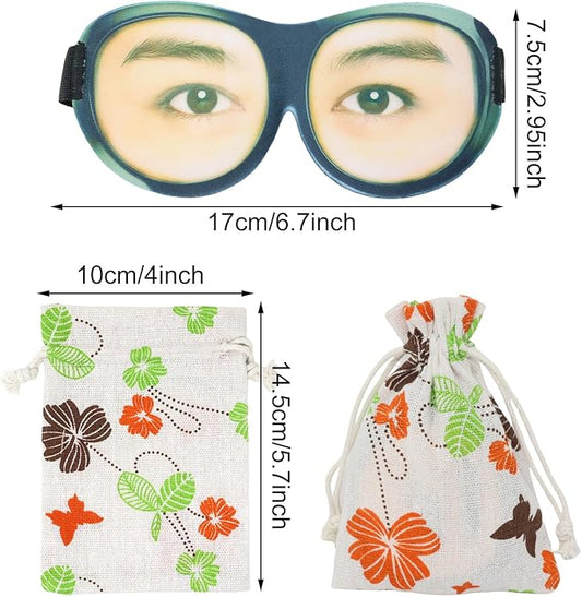 Honbay 3D Funny Eyeshade Soft Sleep Eye Mask with Adjustable Head Strap for Travel, Game, Party, Rest, Sleeping (Girl)