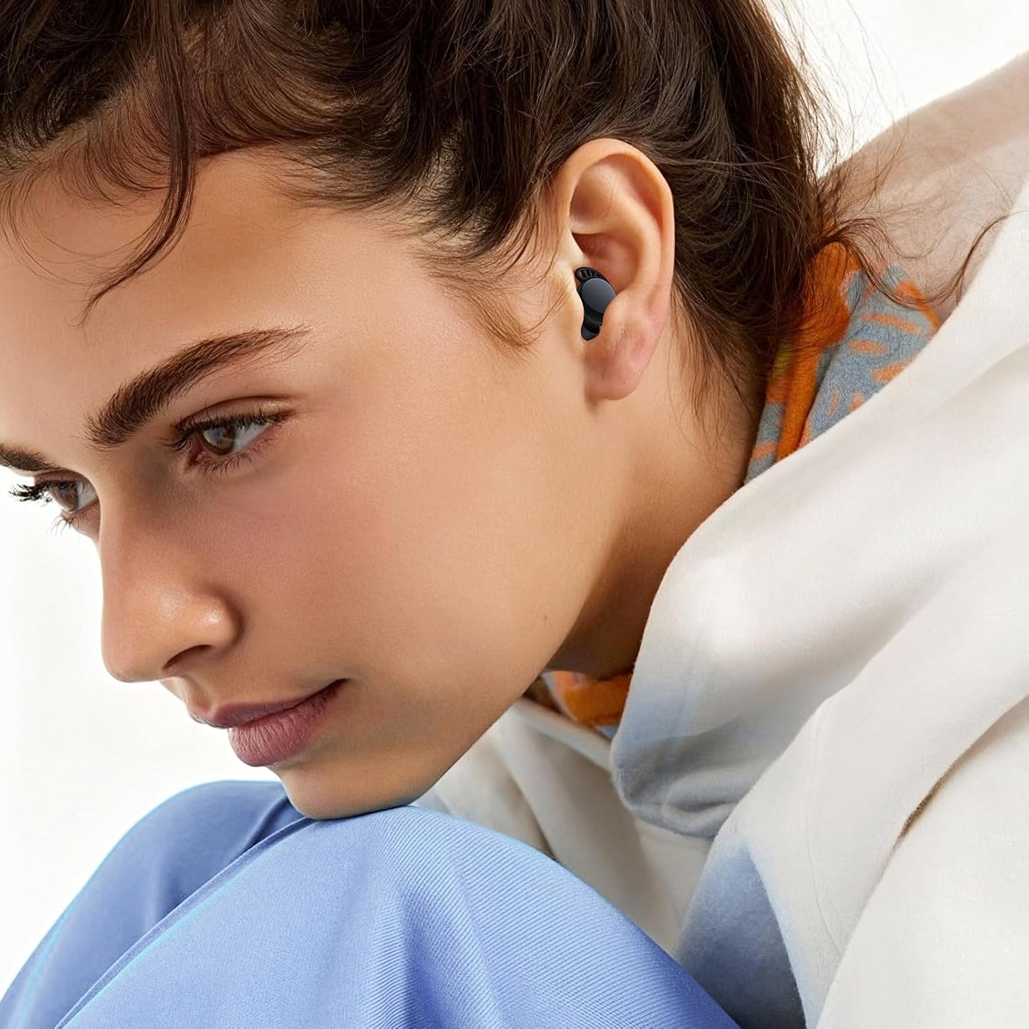 Ear Plugs for Sleeping 45dB Noise Cancelling Ear Plug for Concerts Noise Reduction Reusable Ear Plugs with 8 Eartips Silicone Earplugs for Snoring, Work,Study Fit Black