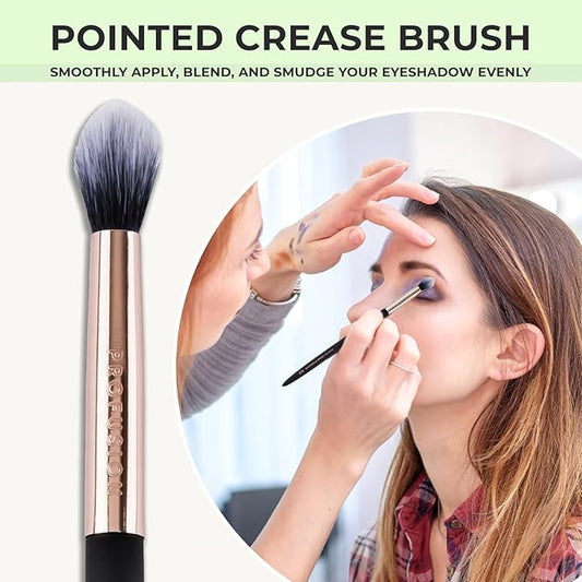 Profusion Cosmetics Pointed Crease Eyeshadow Brush Soft Synthetic Eyeshadow Blending For small Crease Eyebrow Long Lasting smudge Flawless Makeup Look