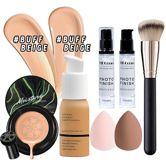 Makeup Set Kit for Women Full Kit, Makeup Present for Women Teen Girl, Eyeshadow Foundation CC Cream Face Primer Brush 3 in 1 Palette Lip Gloss, Eyebrow Soap Mascara Eyeliner Makeup bag