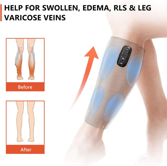 CINCOM Cordless Leg Compression Massager, Wireless Leg Massager for Circulation, Calf Massager for Pain Relief, Edema, Blood Clot, Relax, Fast Recovery