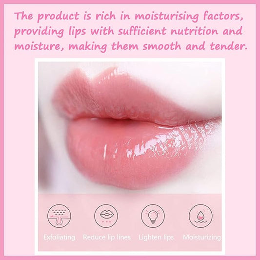1 PCS Bee Lip Balm Lip Mask Honey Pot, Strawberry Moisturizing Sleeping Lip Mask Overnight with Sticks, Lip Balm Honey Pot Lip Balm Hydrating Prevention Dry and Crack Lip Scrubs Exfoliator