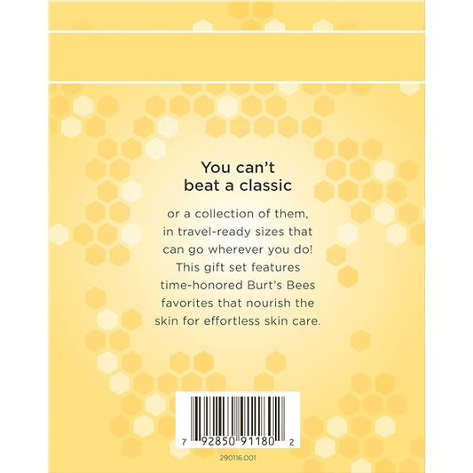 Burt's Bees Back to School Gifts Ideas, 6 College Dorm Products, Timeless Minis Set – Beeswax Lip Balm, Coconut Foot Cream, Milk & Honey Body Lotion, Deep Cleansing Cream, Res-Q Ointment & Hand Salve