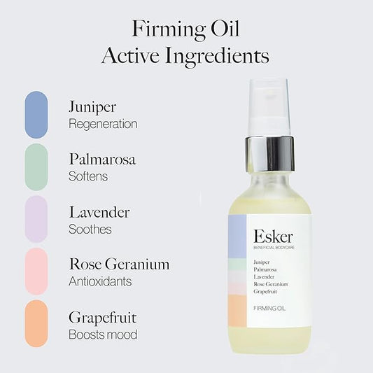 ESKER Beauty Firming Body Oil | (4 oz) | Plant-Based Serum Firms and Tightens Skin | Clean Beauty