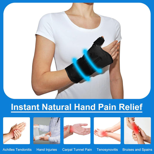 Wrist Ice Pack Wrap, Gel Compression Support, Flexible Hot & Cold Brace for Hand Injuries Reusable, Rheumatoid, Tendinitis, Swelling, Carpal Tunnel, Arthritis, Cold Pack for Pain & Muscle Therapy