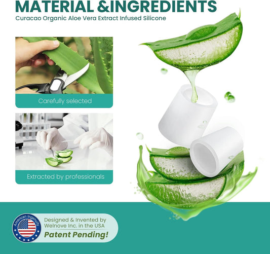 Welnove Pinky Toe Sleeves Protectors - 12-Pack Aloe Vera Extract Infused Silicone Toe Covers for Corns, Calluses, Blisters – Soft Gel Protector Toe Cushions for Pain Relief