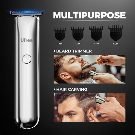 Ufree Beard Trimmer and Foil Shaver Kit, Electric Razors for Men, Precision T Blade Hair Trimmer, Waterproof Travel Shaver, Cordless Clippers Set for Mustache Facial Hair Cutting, Men Grooming Gifts