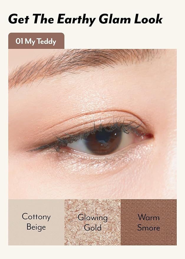 I'M MEME Wonder Soft Layer Palette - 7 Shades | Portable Size, Versatile, Blendable, Neutral Colors with Soft Texture, 01 My Teddy, 0.23 Oz