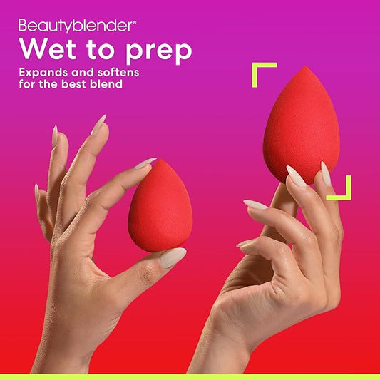 Beautyblender® | Ruby Beauty Blender Makeup Sponge, Super-Soft Foam Easily Blends Foundations, Powders & Creams, Made in USA, Reusable, Washable, Streak Free Application, Vegan, Cruelty Free
