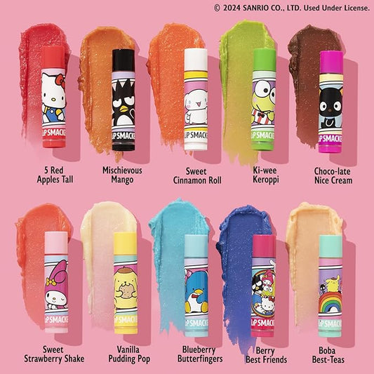 Lip Smacker Sanrio Hello Kitty & Friends Pack - 10 Moisturizing Lip Balms, Clear Matte, Hydrating & Protecting - Cruelty-Free-Hello Kitty