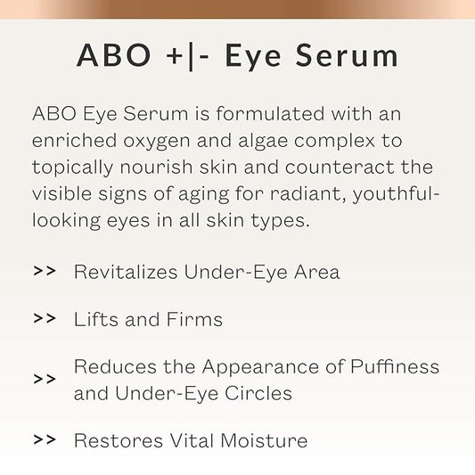 CIRCCELL ABO Eye Serum, Day & Night Oxygenating Serum, Regenerative Anti-Aging Under Eye Serum for Wrinkles, 0.5 Count