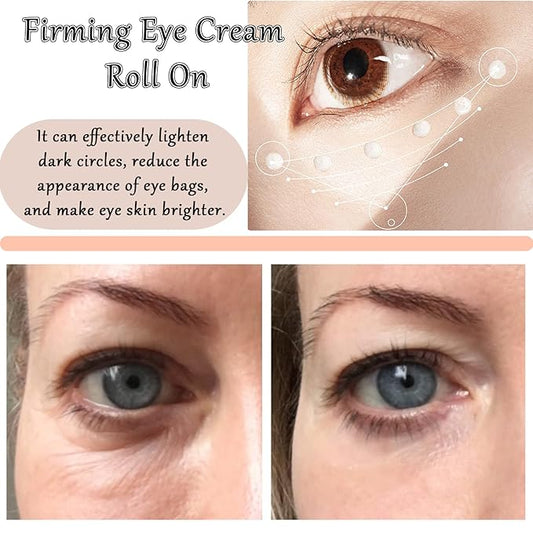 Caffeine Eye Cream Eye Serum, Under Eye Roller Cream for Dark Circles and Puffiness, 0.51 Fl Oz