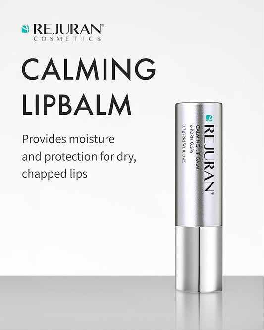 REJURAN® Calming Lip Balm, c-PDRN® – Deep Moisturizing & Soothing Care for Dry, Chapped Lips with Shea Butter & Jojoba Ester, Non-Sticky Formula & Fragrance-Free, Korean Skincare (3.7g)
