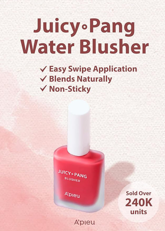 A'PIEU JUICY-PANG WATER BLUSHER (RD01 - Popping Cherry) Korean Liquid Blush For Cheeks K Beauty Makeup
