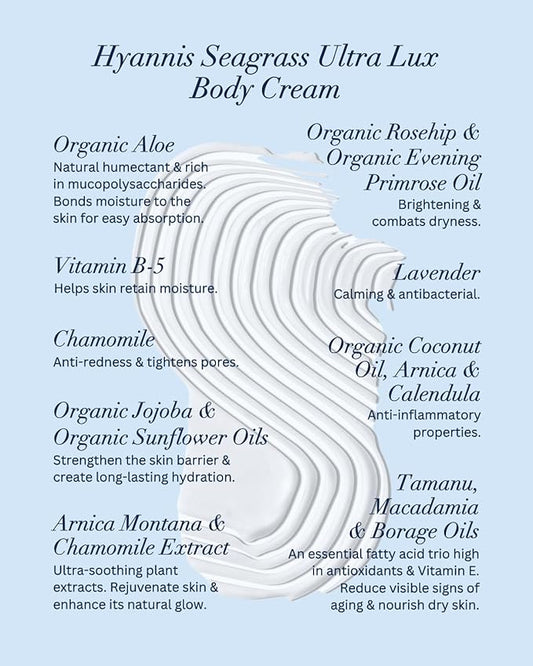 Hines+Young Travel Tins Gift Set - 4 oz Body Cream, 2 oz Linen Spray, Natural Lip Balm - Skin Care and Refreshing Home Fragrance, Ideal Self-Care Gift Set (Pack of 3, Hyannis Seagrass)