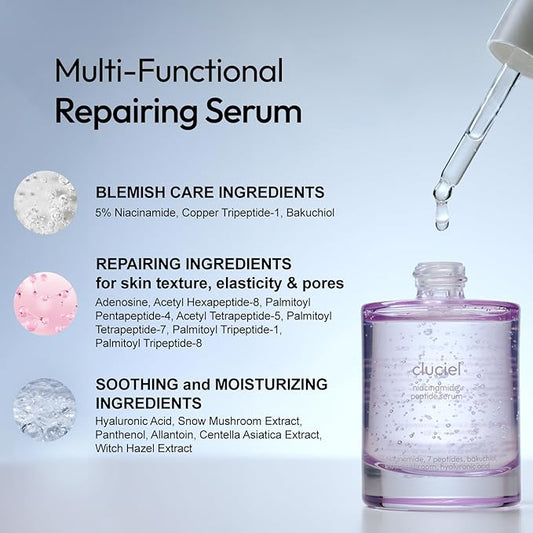 Niacinamide Peptide Serum I Repairing Serum, Targets Dullness, Dark Spots, Hyperpigmentation, Blemishes, Pore Care, Korean Glass skin (50ml / 1.69 fl.oz)