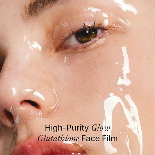 House of B Glow Glutathione 2-Step Face Film Set for Wrinkle Reduction & Skin Tone Enhancement, Shine Your Light with 3 Counts Korean Mask