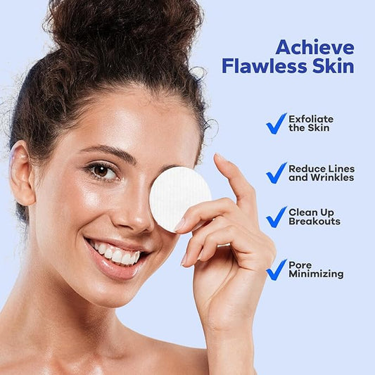 Glycolic Acid Resurfacing Pads (60 Count), 10% Ultra Pure + 2% Salicylic Acid, Exfoliating Peel Pads for Face, Effective Chemical Peel, Radiant Skin Renewal