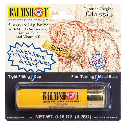 BALMSHOT Lip Balm Two Pack of Classic & Pure Pink
