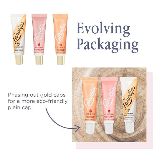 Lanolips Tinted Balm, Perfect Nude - Moisturizing Lip Tint with Lanolin and Gloss for Shiny, Hydrated Lips - Hydrating Lip Balm for Dry Lips (12.5g / 0.44oz)