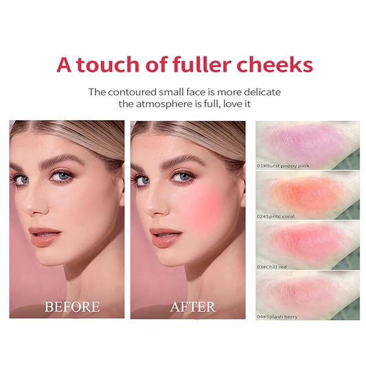 4Pcs Milk Jelly Blush - Milk Blush - Sheer Cheek & Lip Stain,Long Lasting Milk Jelly Tint Have Transparent & Bright Colors (multicolored)