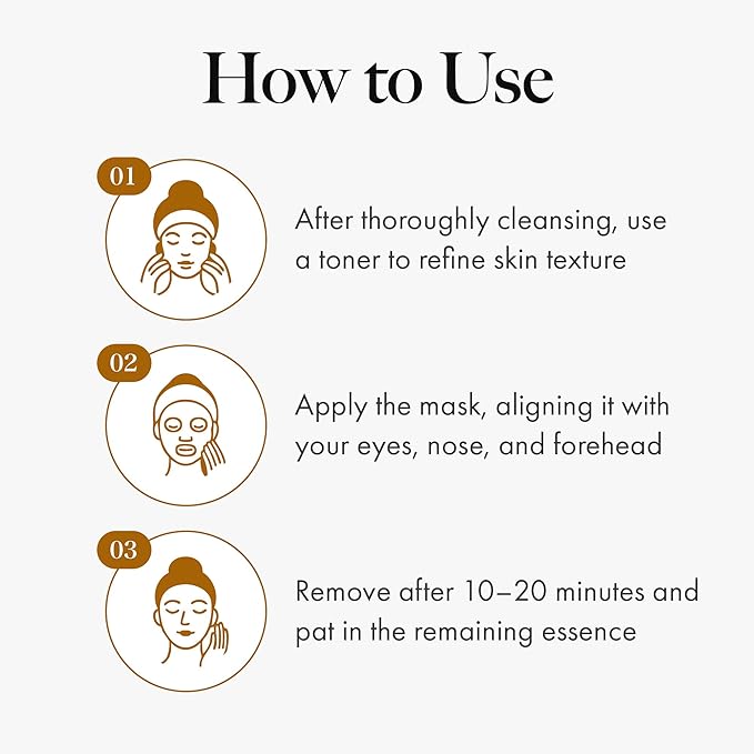 MASTINA White Mastic Ampoule Sheet Mask (4pc) Illuminating, Radiance-Boosting. Ultra-Moisturizing Facial Mask. Intensive Korean Skin Care. Fermented Mastic Gum