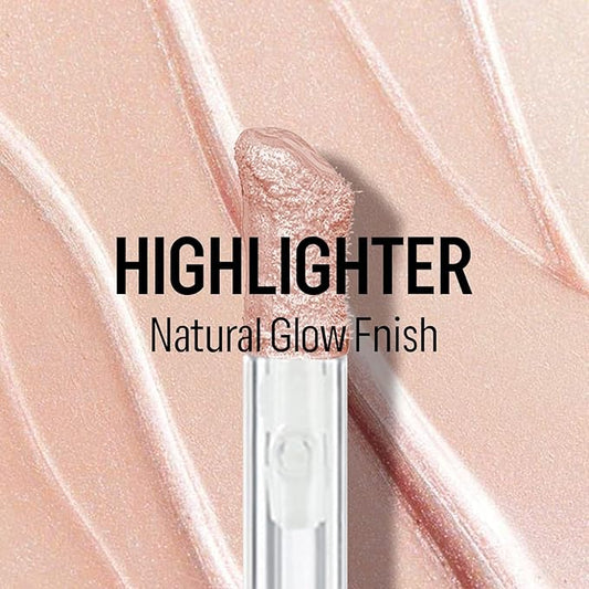 KYDA Liquid Highlighter, High Glossy Face Illuminator, Radiant Glow Liquid Filter, Silky Creamy Face Enhancing Makeup, Buildable Formula-Rose Gold