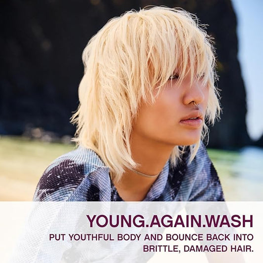 KEVIN.MURPHY YOUNG.AGAIN.WASH - Moisturising Anti-Ageing Shampoo - For Ageing, Damaged & Brittle Hair - Hair Repair - Amino Acids & Lotus Flower Extract - Sulphate & Paraben Free - 250 mL / 8.4 fl oz