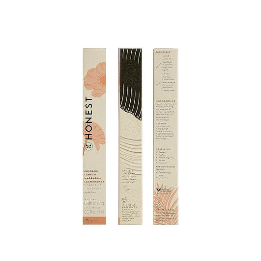 Honest Beauty 2-in-1 Extreme Length Mascara + Lash Primer 3-Pack | EWG Verified + Cruelty Free | 0.27 fl oz each (pack of 3)
